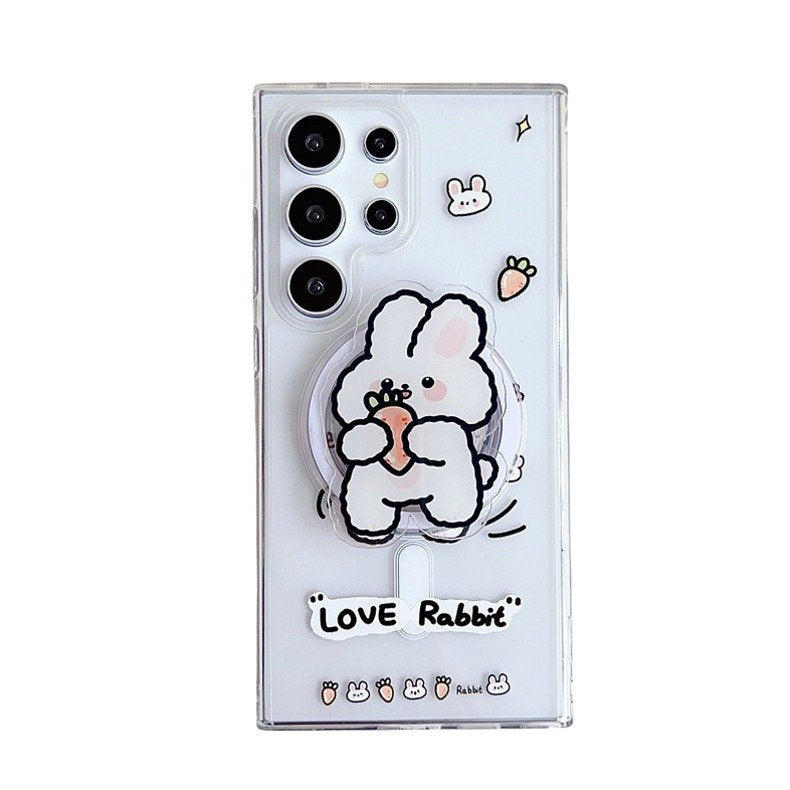 Cute Rabbit Acrylic Magnetic Case - Samsung