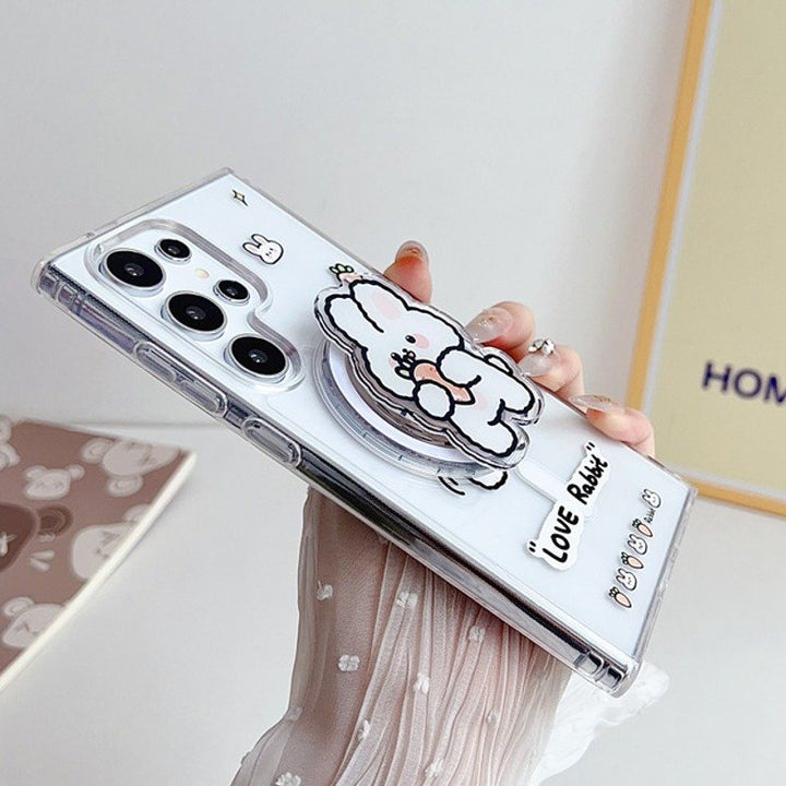 Cute Rabbit Acrylic Magnetic Case - Samsung