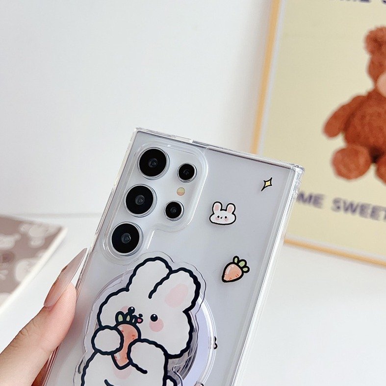 Cute Rabbit Acrylic Magnetic Case - Samsung