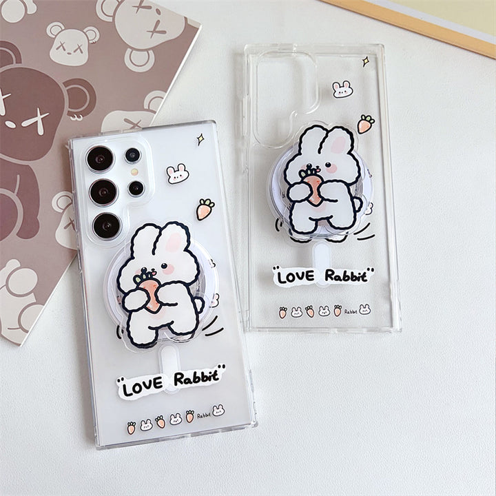 Cute Rabbit Acrylic Magnetic Case - Samsung