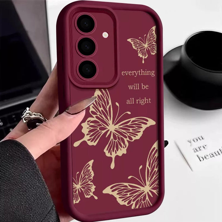 Enchanting Pen-Stroke Butterfly Case - Samsung