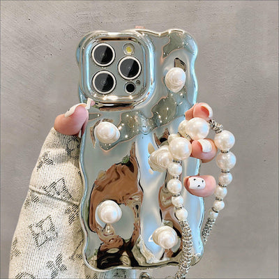 Reflective Pearl Delight Case with Charm