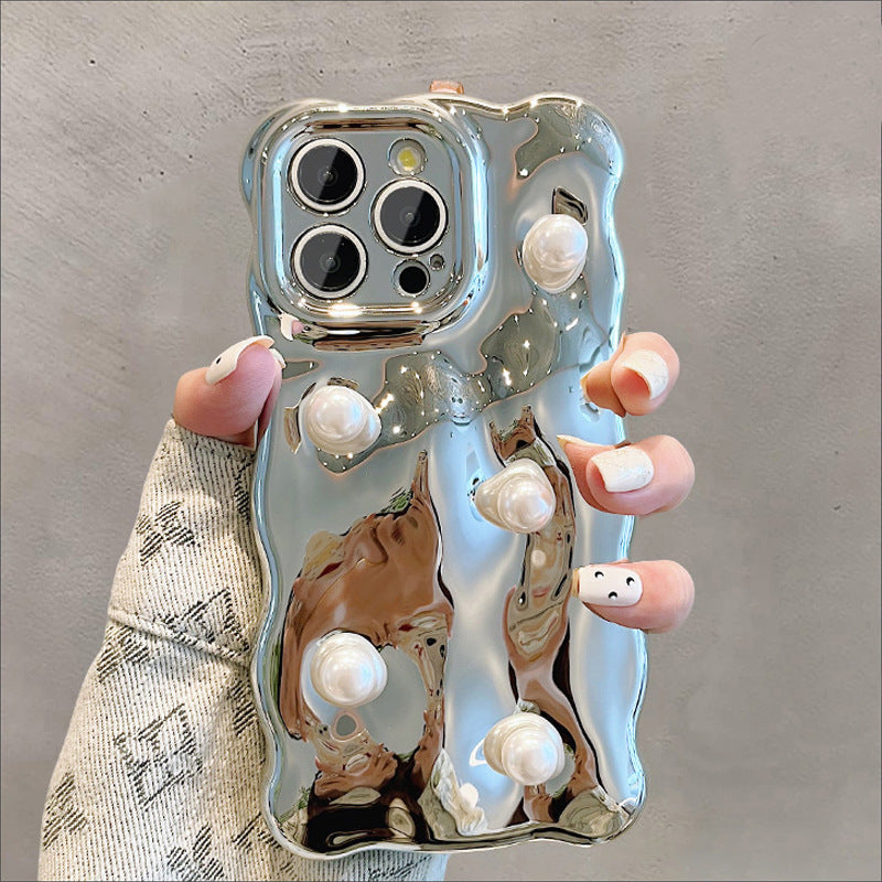 Reflective Pearl Delight Case with Charm