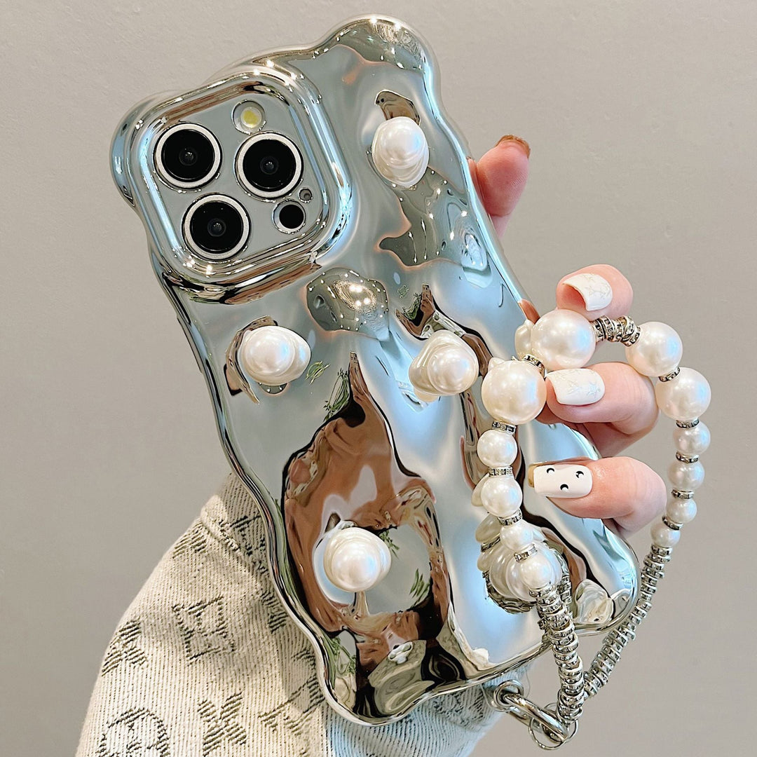 Reflective Pearl Delight Case with Charm