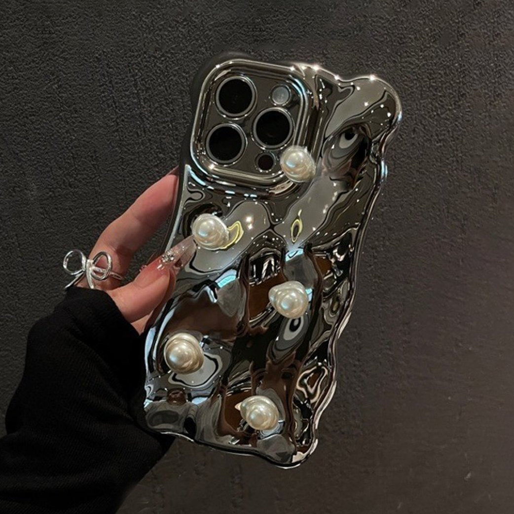 Reflective Pearl Delight Case with Charm