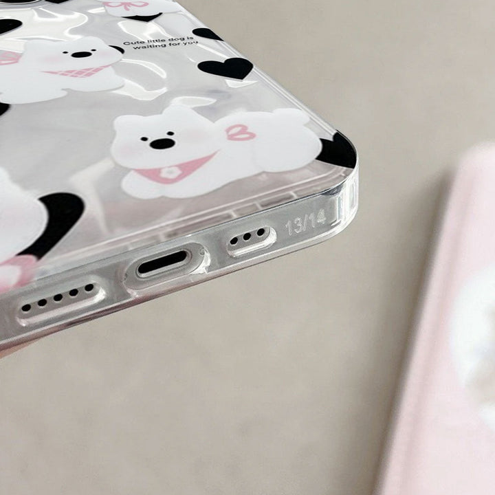 Cute Bowknot 3D Puppy Case