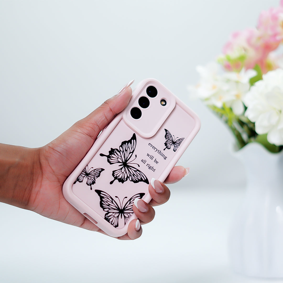 Enchanting Pen-Stroke Butterfly Case - Samsung