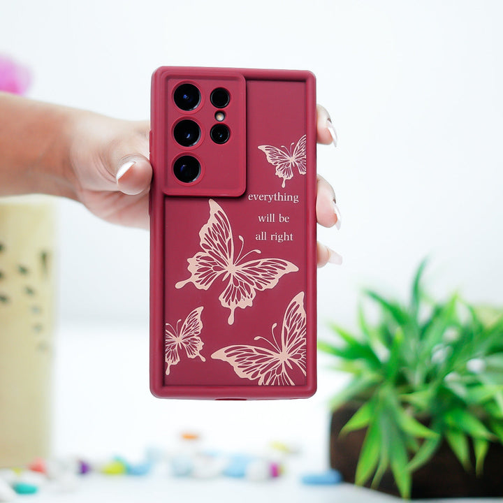 Enchanting Pen-Stroke Butterfly Case - Samsung