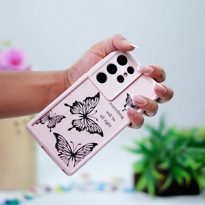 Enchanting Pen-Stroke Butterfly Case - Samsung