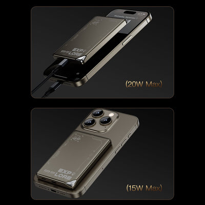 Wiwu Ultra Slim 20W Alloy Magnetic Wireless Power Bank