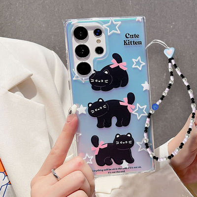Meowgical Bow Laser Cat Case - Samsung