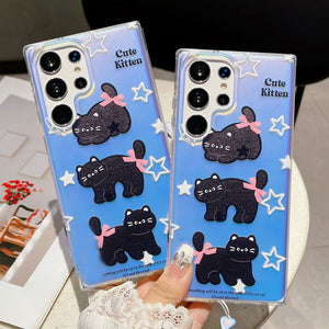 Meowgical Bow Laser Cat Case - Samsung