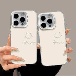 Engraved Joyful Smiley Case - iPhone
