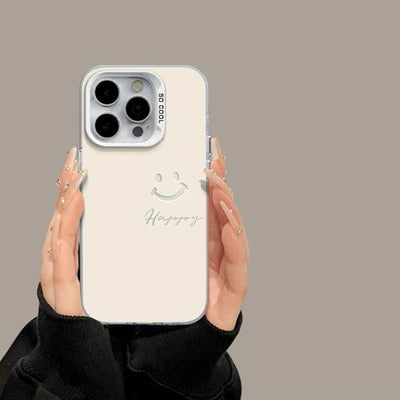 Engraved Joyful Smiley Case - iPhone