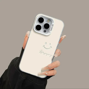 Engraved Joyful Smiley Case - iPhone