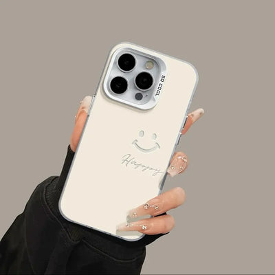 Engraved Joyful Smiley Case - iPhone