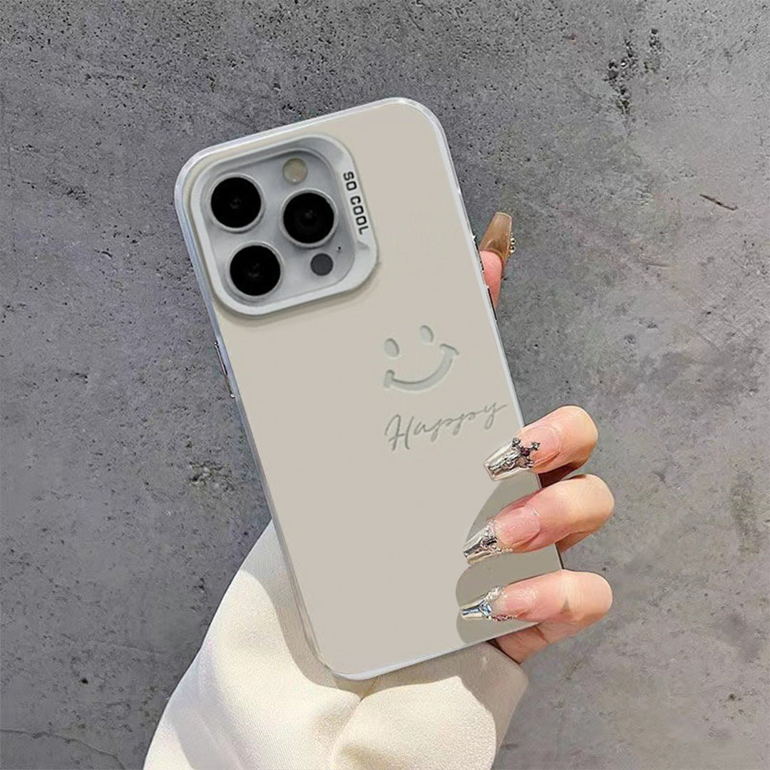 Engraved Joyful Smiley Case - iPhone