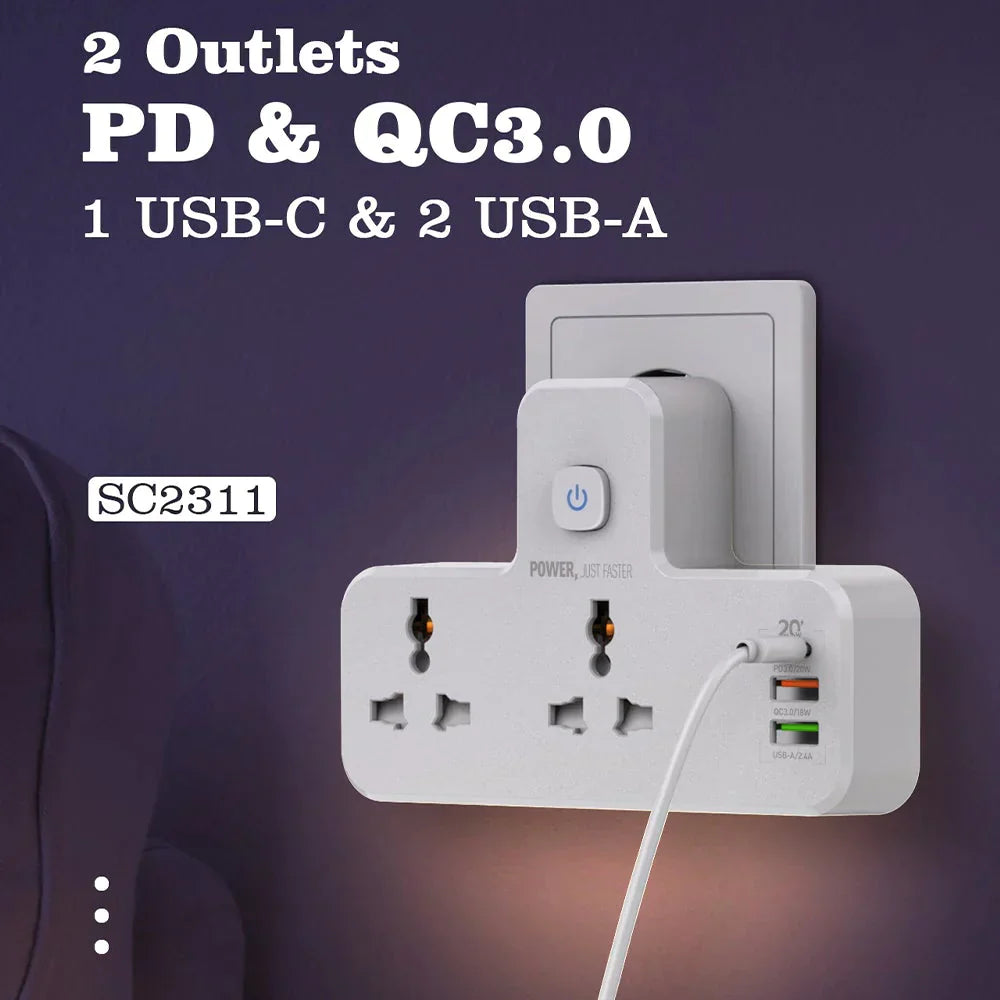 LDNIO - Universal Power Socket With Night Lamp