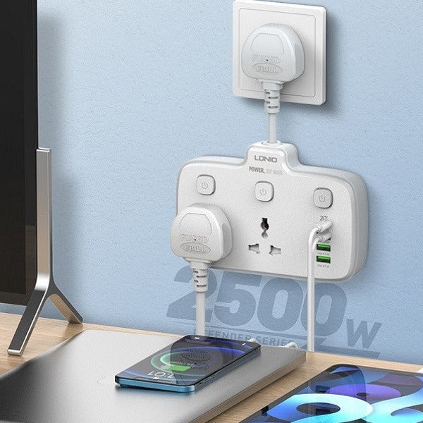 Multi Outlet Power 2AC Universal Outlet Extension Socket