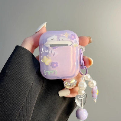 3D Tulip Flower Case with Charm - AirPods