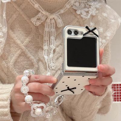 Romantic Polka Dot Case with Charm - Samsung