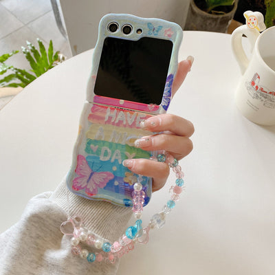 Whimsical Monarch Rainbow Case with Charm - Samsung