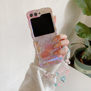 Artistic Camellia Blooms Case with Charm - Samsung