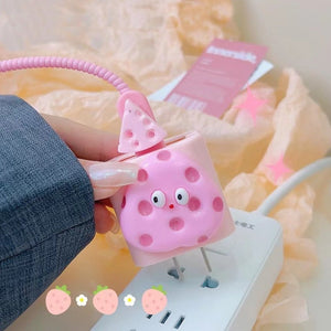 Adorable Cute Cheese Data Cable Protective Kit