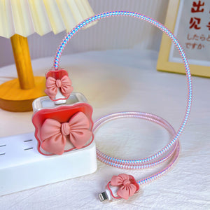 3D Wave Bow Design Charger Protector Kit