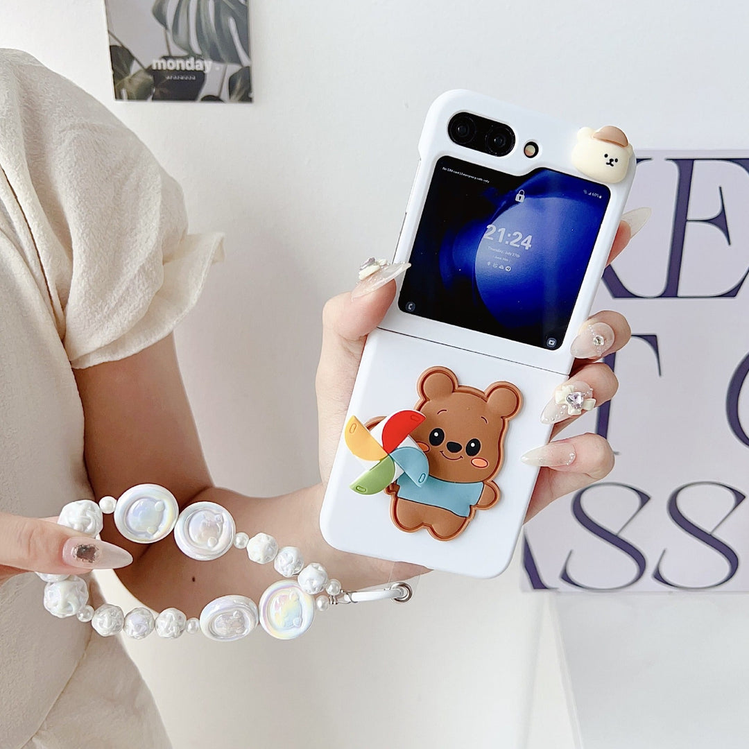 Playful Cute Cartoon Case with Bracelet - Samsung