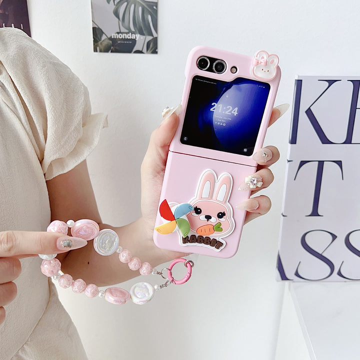 Playful Cute Cartoon Case with Bracelet - Samsung