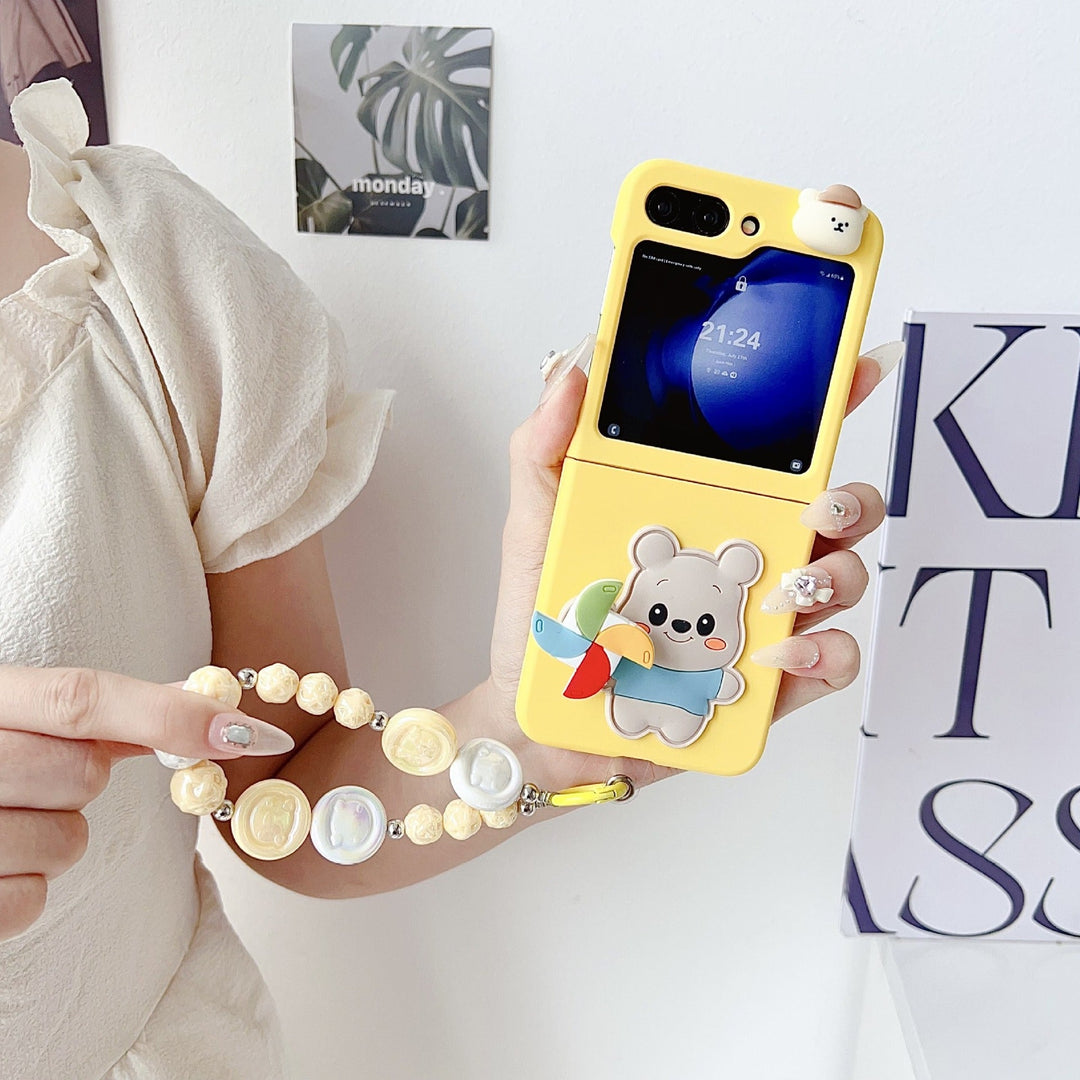 Playful Cute Cartoon Case with Bracelet - Samsung