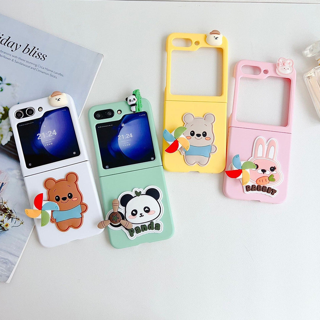 Playful Cute Cartoon Case with Bracelet - Samsung