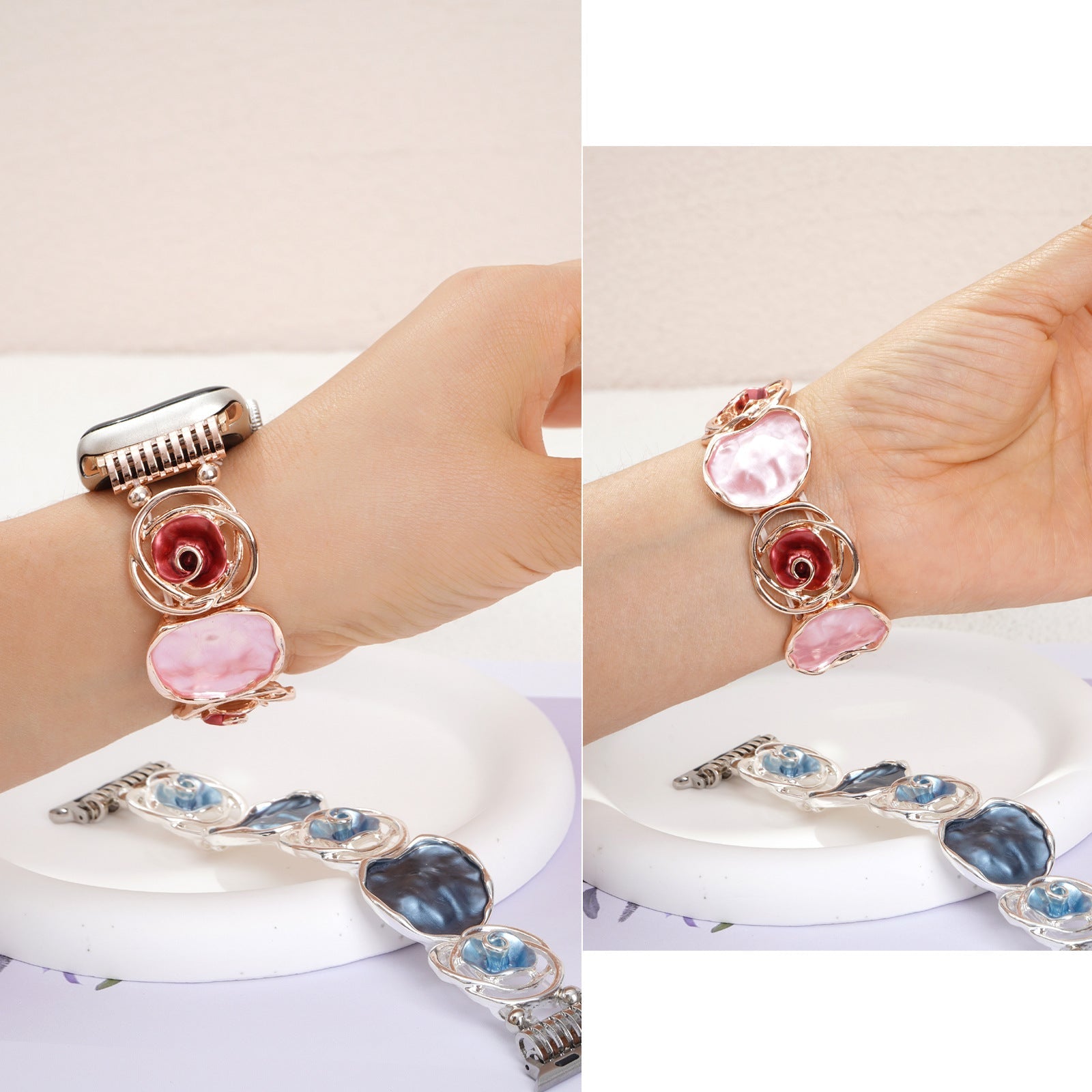 Adorable Rose Alloy Bracelet for Apple Watch