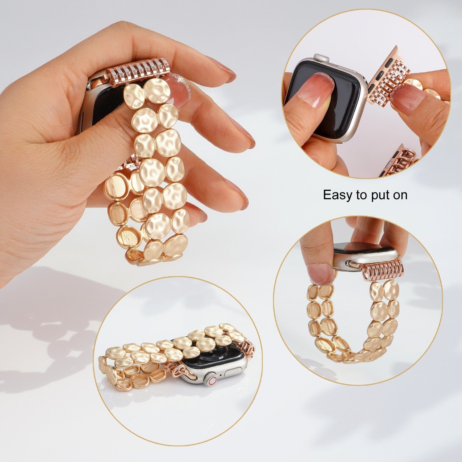 Radiant Gold Alloy Bracelet for Apple Watch