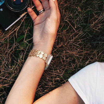 Radiant Gold Alloy Bracelet for Apple Watch