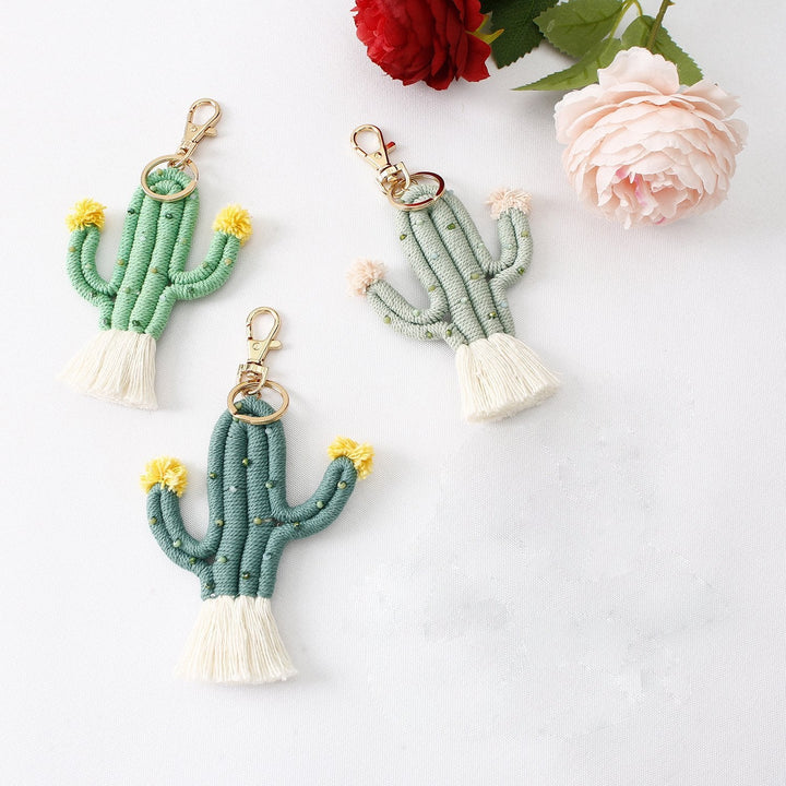 Bohemian Chic Cactus Keychain