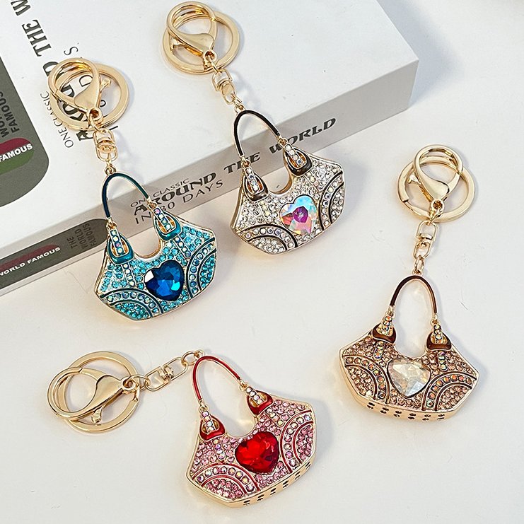 Glamorous Gemstone Crystal Keychain