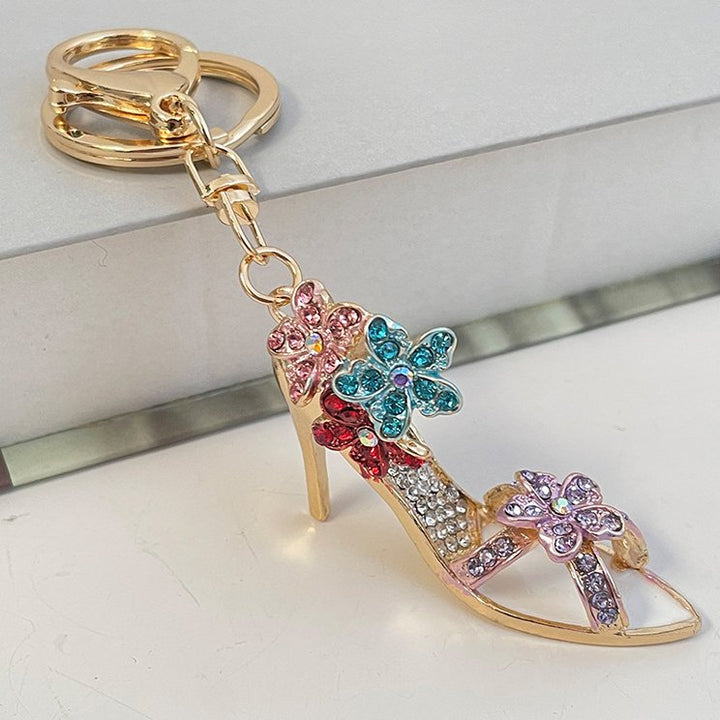 Chic Diamond High Heels Keychain