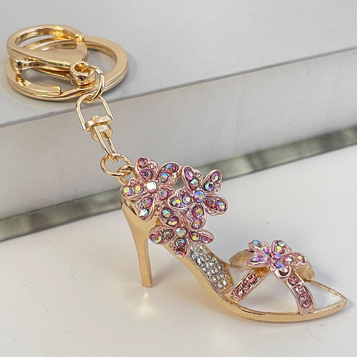 Chic Diamond High Heels Keychain