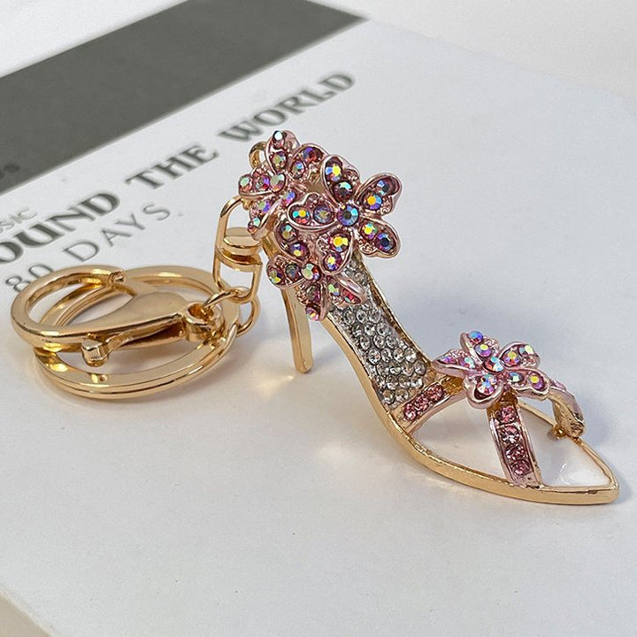 Chic Diamond High Heels Keychain