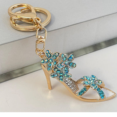 Chic Diamond High Heels Keychain