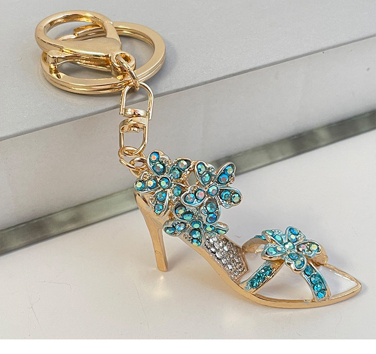 Chic Diamond High Heels Keychain