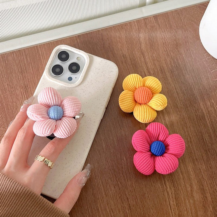 Spring Bloom Knit Flower Phone Gripper