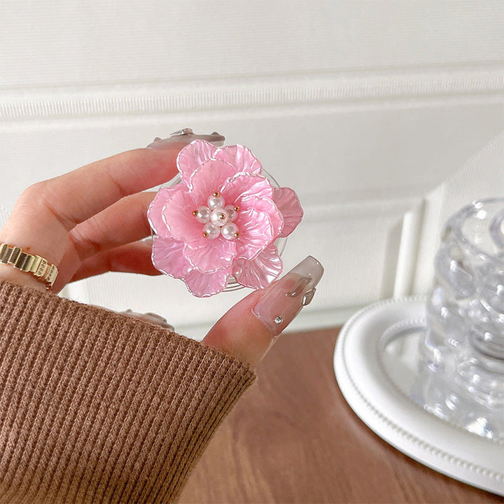 Fresh Pearl Flower Phone Gripper