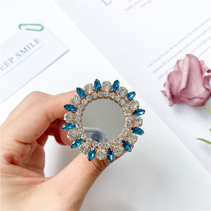 Luxury Rhinestone Mirror Phone Gripper