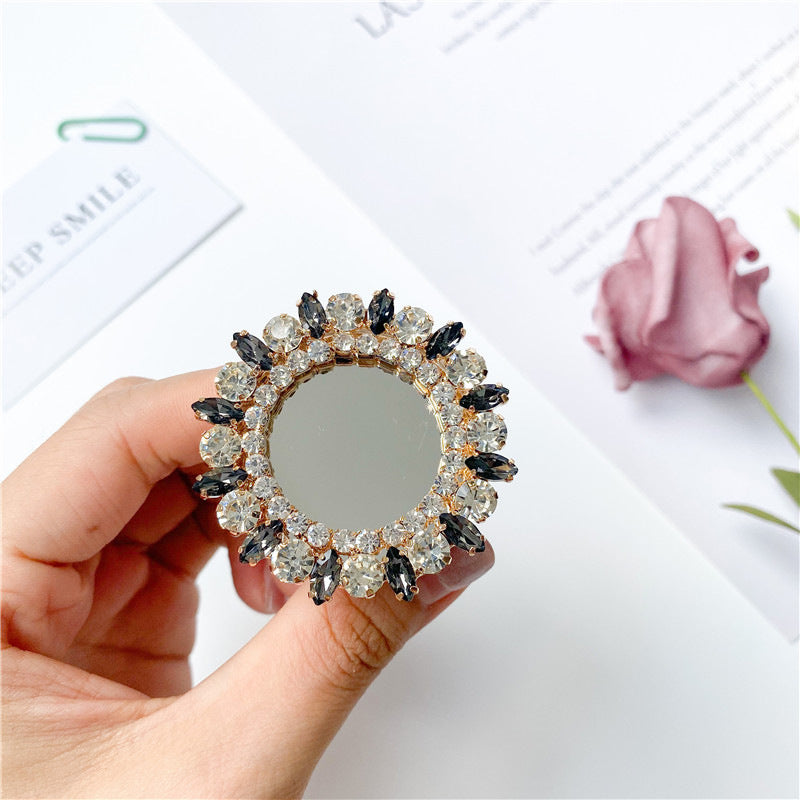 Luxury Rhinestone Mirror Phone Gripper