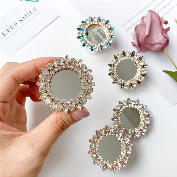 Luxury Rhinestone Mirror Phone Gripper