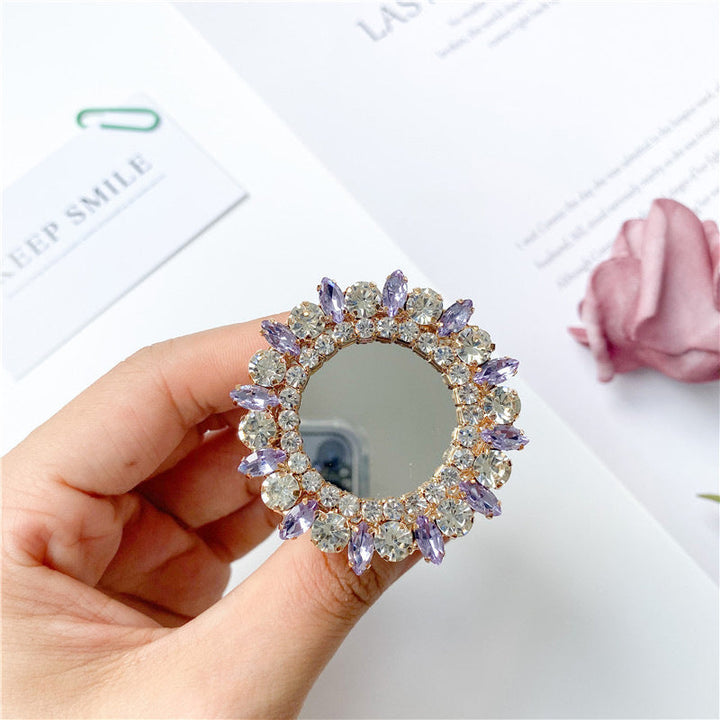 Luxury Rhinestone Mirror Phone Gripper