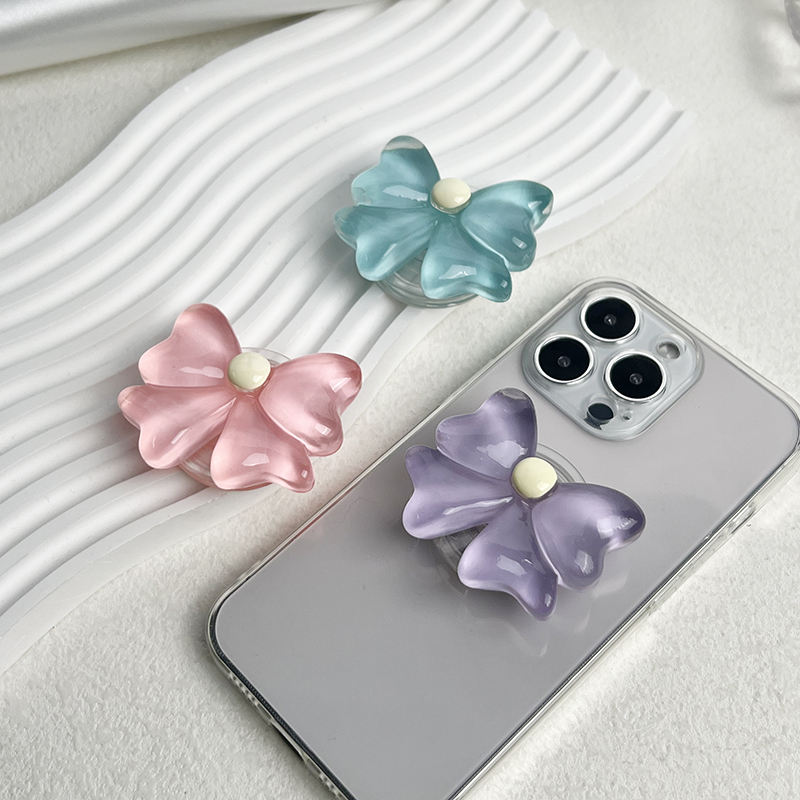 Adorable Pastel Candy Bow Phone Gripper